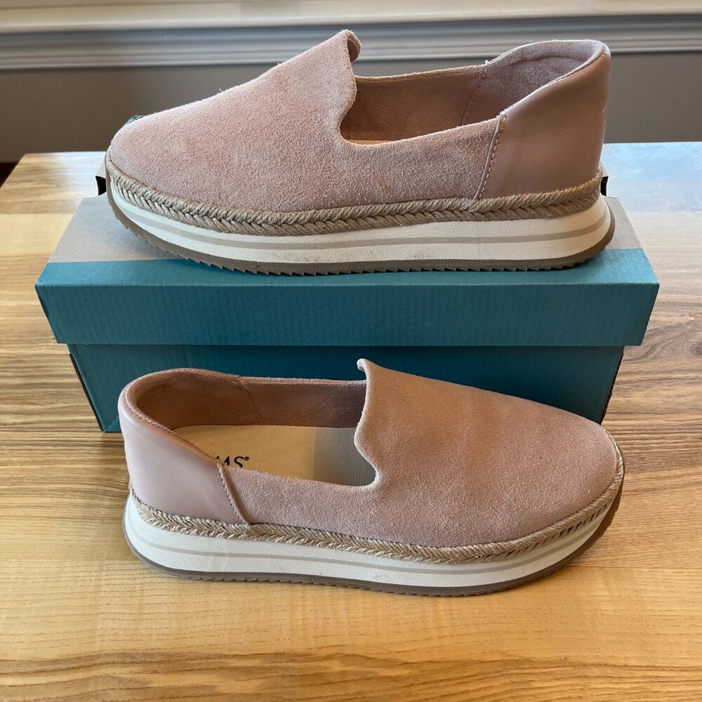 Toms Pink Suede Women's Flats